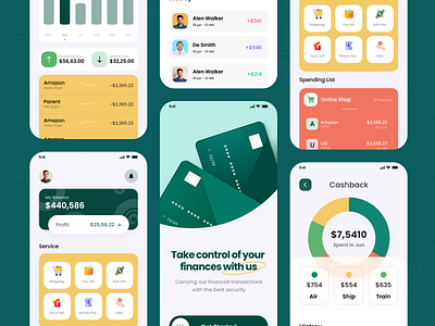 Finance service - Mobile app app development app ui banking credit card finance app interface mobila app mobile mobile app design mobile design payment app product design
