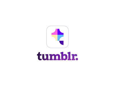 Tumblr Icon app + logo branding design figma gradiant graphic design icon icon app icon illustration identity illustration logo logo design logomark mark rebrand vector wordmark