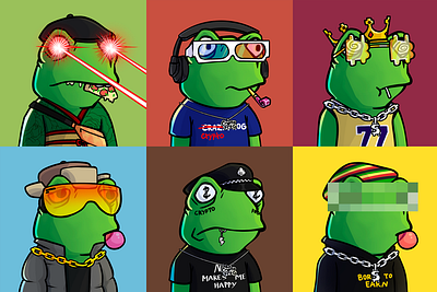 Сrypto frog animation crypto frog illustration nft nftart рисунки