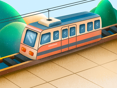 Train 2d abstract adobe adobe illustration adobe photoshop art artwork cartoon clean colorful creative design flat graphic design illustration minimal modern photoshop simple vector