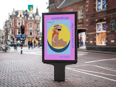 Summer Fest Billboard design graphic design illustration vector