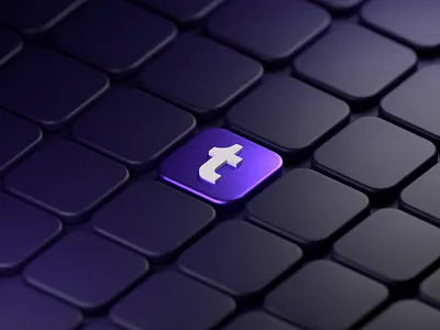 tumblr 3d icon 3d 3dart app b3d blender cycles fav icon illustration logo motion playoff purple render tumblr