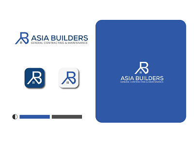 Real Estate (A and B combination logo ) brand logo branding building logo design graphic design iconic logo design logo logo brand logo type rant real estate real estate logo