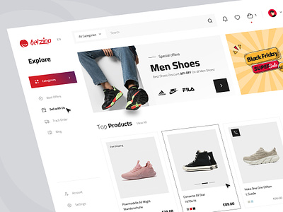 Belzioo Ecommerce Website -Light 😍 cart dashboard design ecommerce online store shop trend ui uidesign uiux web web design website