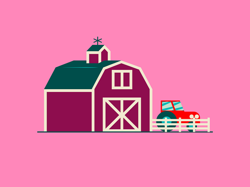 Inktober 2022 - Farm barn design farm farmer farming illustration illustrator inktober tractor vector