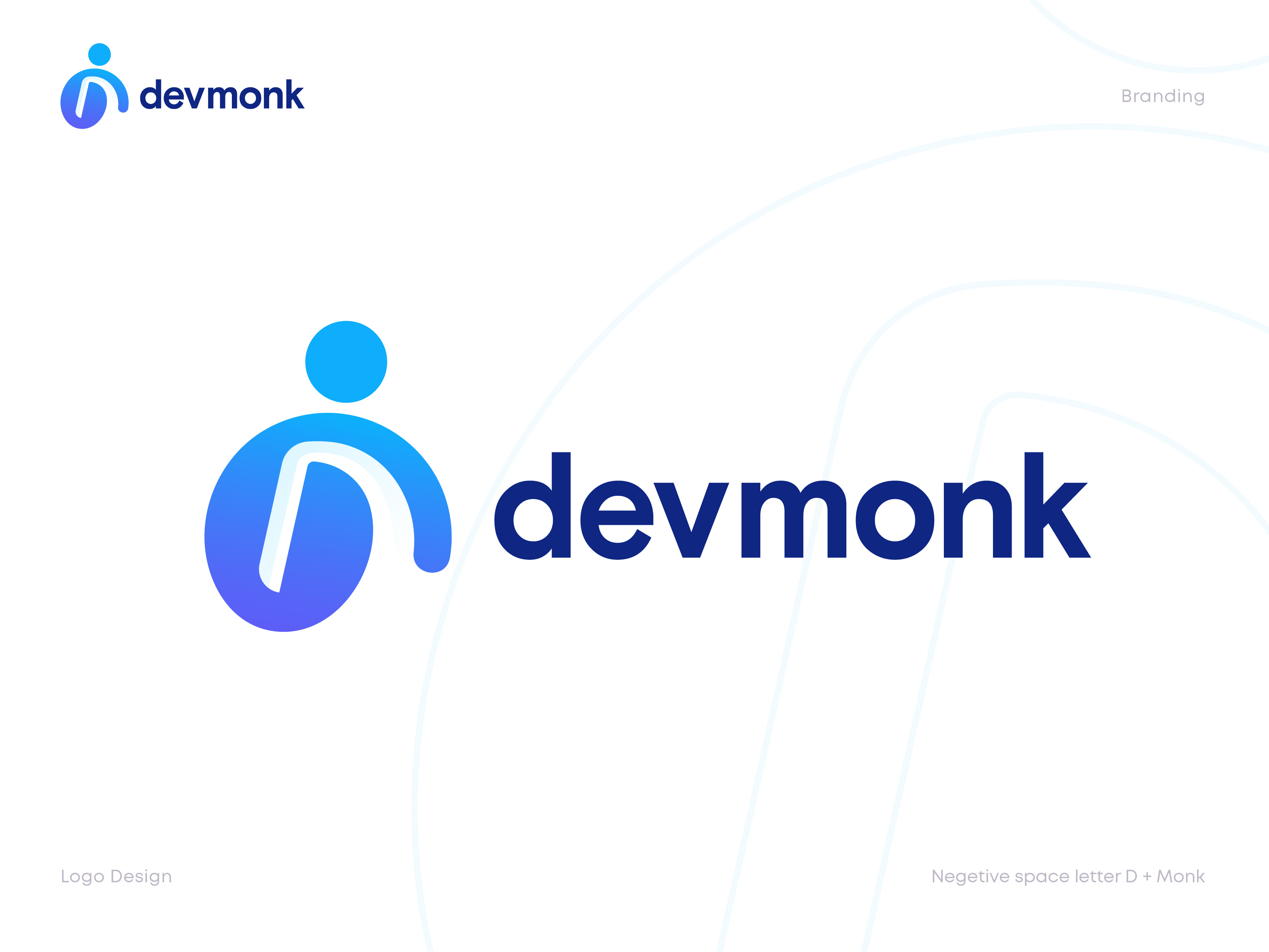 Devmonk Logo Design (developer monk) brand brand identity branding creative logo developer human icon identity logo logo design logo mark logodesign logos logotype mark modern logo monk monks typography vector