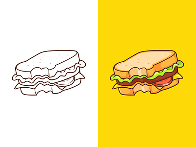 #CatalystTutorial Sandwich🥪 beef bread breakfast burger cheese cook cute eat food icon illustration logo meal salad sandwich sketch snack step by step tutorial vegetable