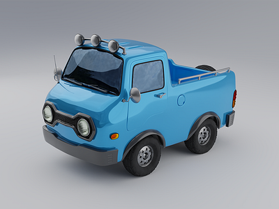 Cute 3d truck 3d 3d model blender blender 3d blue car car cute illustration stylized truck vehicle