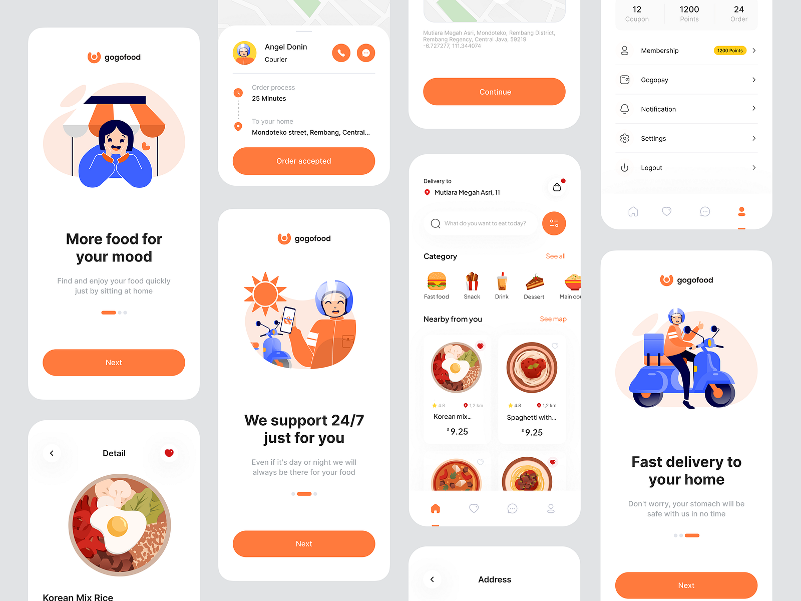 Food Delivery Mobile App Illustrations by Fanka for Korsa on Dribbble