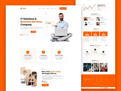 DAS Lading Page Design design landing page landing page design ui ui design uiux ux ux design web website design