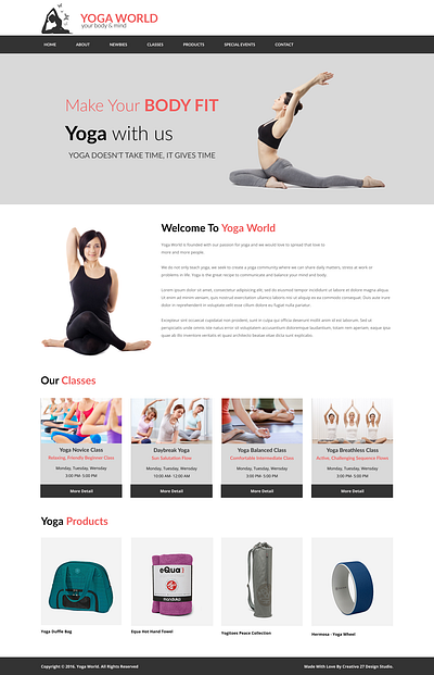 Yoga Website design figma uiuxdesign webdesign