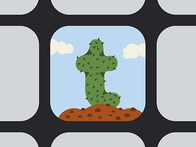 Cactus Tumblr app app icon blogging branding cactus desert design green icon letter t logo phone app saguaro saguaro cactus site sky social media spikes t tumblr