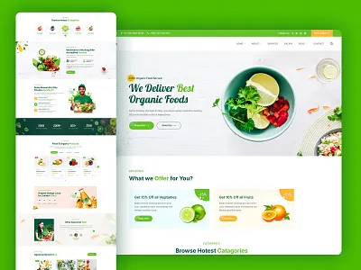 Agrofarm - Organic Website Design-2 agency website agriculture business website figma template food ecomerce website fruits website gardening website landing page organic website ui ux design vegetables website web template website design