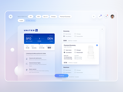 Natural web app ticket UI design aircraft airlines background booking clean dashboard flight gpt3 language material natural nlp simplify start ticket travel ui uiux united ux