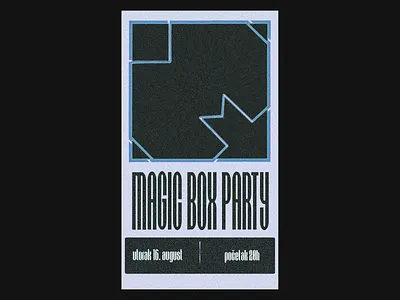 Magic Box Party Poster @Vrbas album artwork album cover album cover design albumcovers branding design graphicdesign illustration logo partyposter poster posterdesign ui