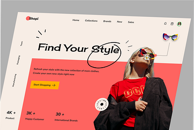 Fashion Store Landing Page landing landing page product design ui ux web website