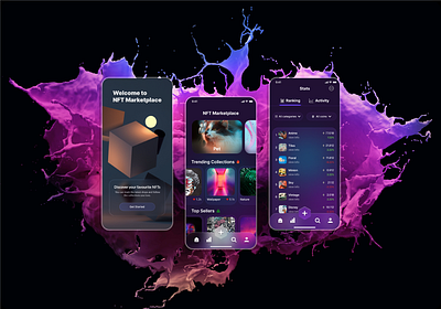 NFT Hub crypto mobile app nft ui ui design ux