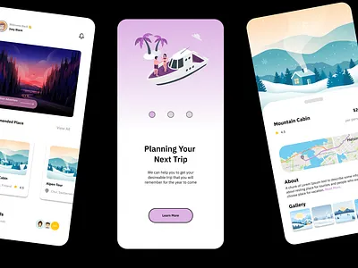 Travel Mobile App app design graphic design ui ux