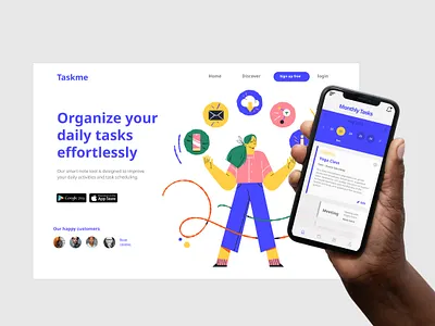 Task Manager App + Website app design design interaction ui website