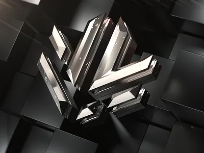 Defiant Design System 3D Logo 3d cinema4d design iron logo metal motion reveal system