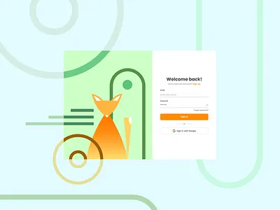 Sign in Page design figma form geometric illustration ui web