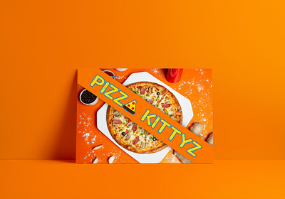 Pizza Kittyz Sign Mockup adobe illustrator banner brand branding cat cats creative design graphic design kitties logo logos pizza poster posters sign ui vector