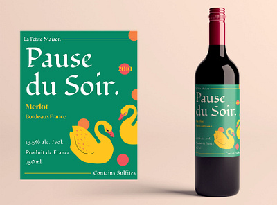 Pause du Soir - Wine label branding package design packaging wine label