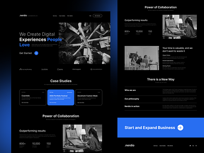 Digital Marketing Agency Website agency clean corporate website dark design digital agency digital marketing landing page marketing marketing agency ui ui design ux web design website design