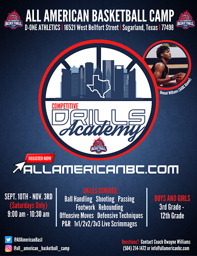 Competitive Drills Academy app basketball branding canva design graphic design illustration logo