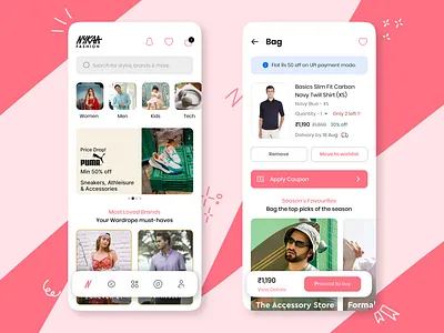 Nykaa Fashion App Redesigned branding figma graphic design ui ux