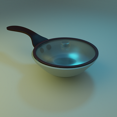 Pan pot. 3d branding logo modelling motion graphics product render