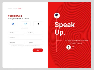 Sign Up Page login user authentication website website login