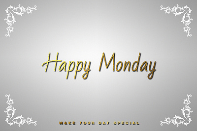 HAPPY MONDAY 3d animation branding graphic design logo motion graphics ui