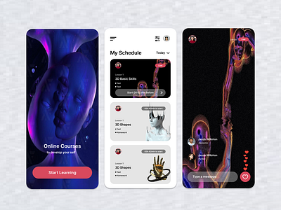 classmeet 3d animation branding class graphic design live logo motion graphics room ui