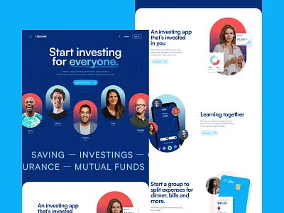 Financial Services Web UI bank custom web design finance web finance website financial services web ui landing page design tsb ui ui ux ui ux design web design website design