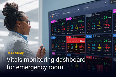 Vitals Monitoring Dashboard - Case Study app console dashboard design er er dashboard hospital dashboard ui ux uxcasestudy
