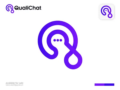Q - Chat App Logo a b c d e f g h i j k l chat app chat icon chatting conversational gradient logo logo mark logodesign logotype m n o p q r s t u v w x y z message logo q q chat logo q letter logo q mark startup logo symbol talk talk logo
