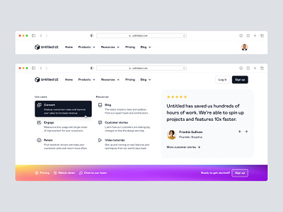 Header meganav — Untitled UI dropdown figma gradient header header nav mega nav meganav menu minimal minimalism nav navigation ui design user interface ux design web design webflow website nav