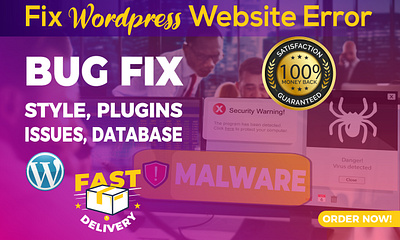 Fix Any Wordpress Website Error, Issues, Bugs, Edit Theme In 1 H fix wordpress issue wordpress blog wordpress bug fix wordpress error wordpress problem