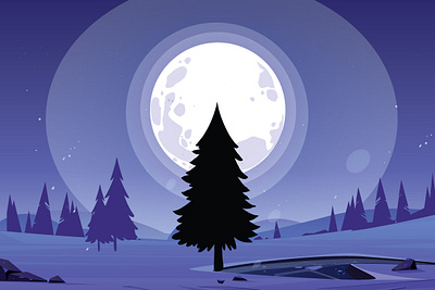 Christmas moon 3d animation art branding design graphic design illustration logo ui vector