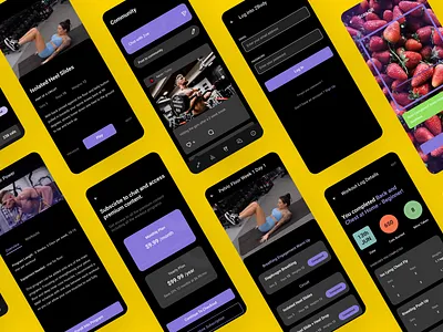 ZBody Fitness App - Dark Mode app design dark interface dark mode fitness fitness app gym product design ui ux zbody fitness