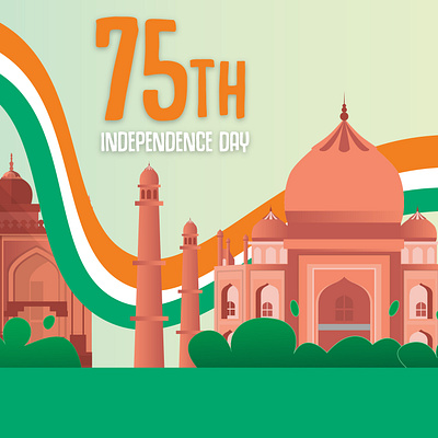 Happy 75th Independence Day! bike branding design ebikes graphic design illustration independence india minimal sustainableliving ui ux yulu yulubikes