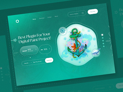 Digital Paint Plug-in Landing 💮 3d classic design figma flat glass graphic design illustration landing metaverse minimal modern nft trend ui uix web web design