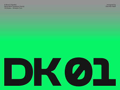 DK 01 Font Family advertising agency ai branding design digital display font graphic design identity logo logotype sans serif tech technology typeface typography ui ux variable font