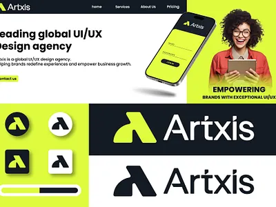 UI/UX Design Agency Logo Design abstract logo agency logo app icon branding design design agency logo graphic design illustration logo logo design modern logo modern logo design ui uiux uiux agency logo