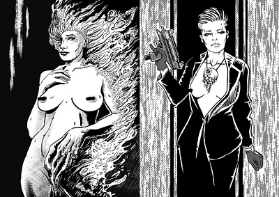 Characters - concept art comics concept draw illustration ink woman