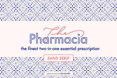 Pharmacia - dual sans serif font branding font design design font display font font ink bleed font letterpress letterpress font logo logo font modern font sans serif sans serif font sans serif typeface typeface