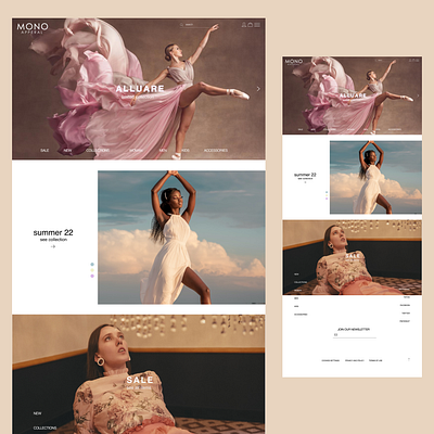 Clothing Brand Landing Page / E commerce branding clothing design ecommerce landing page onlineshope oot outfit shop style ui uiux ux web web design