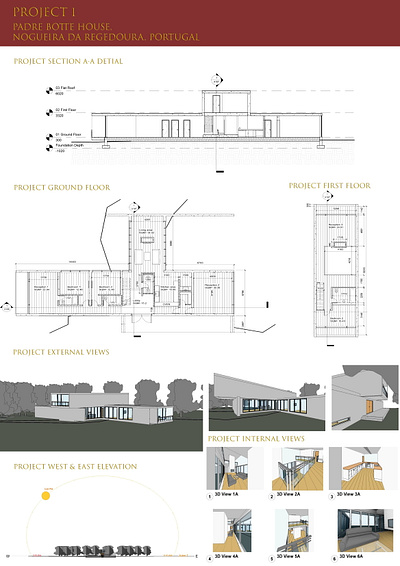 PADRE BOTTE HOUSE, PORTUGAL 2d plans elevations interior designing sections