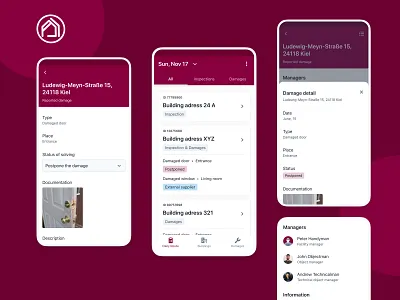 Assistant for property managers app assistant dactylgroup damages design designer developer developers flat house mobile mobile app mobile developers property managers ui ux